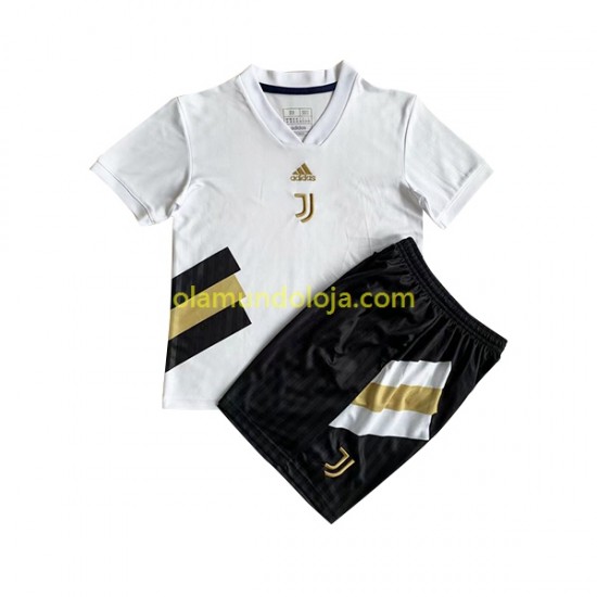 Camisola Juventus Icon Retro Criança Equipamento Primeiro 2022-2023 Manga Curta